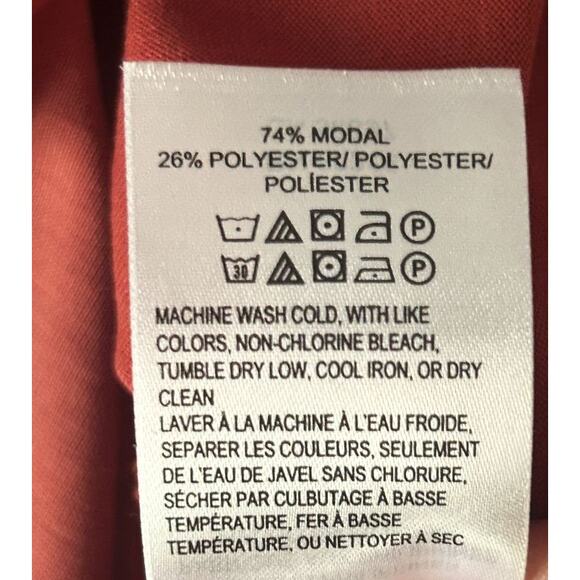 NWT Lucky Brand Sandwash Twist-Front V-Neck Tandori Spice Top Small - Picture 6 of 6